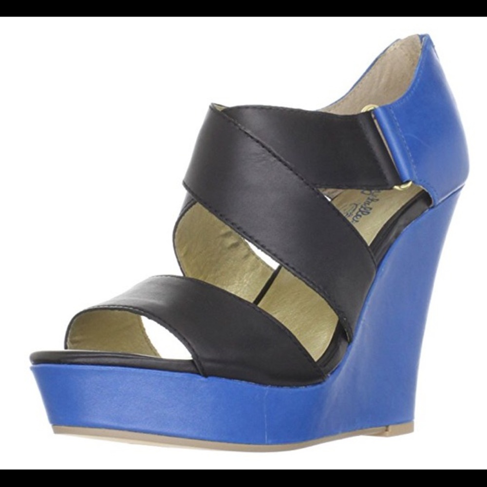 Seychelles platform wedged leather shoes size 7